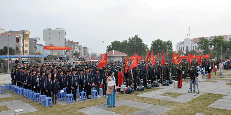 Quang cảnh lễ giao nhận quân