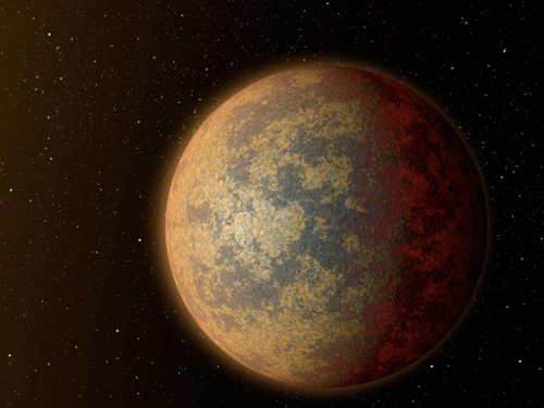 Hình ảnh phỏng đoán bề ngoài của hành tinh nằm ngoài hệ Mặt trời. Ảnh: NASA