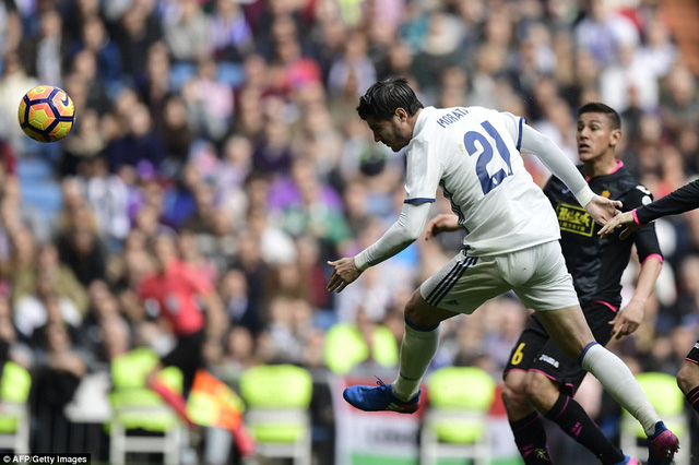 Morata mở tỷ số cho Real Madrid ở hiêp 1