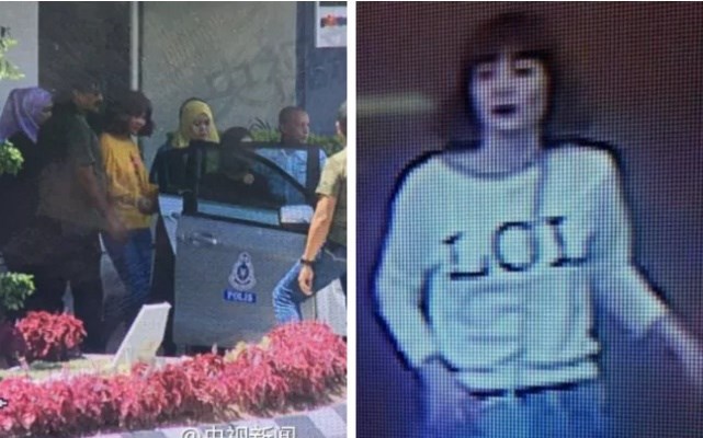 Nghi phạm Đoàn Thị Hương trên camera giám sát (ảnh phải) và khi bị bắt (ảnh trái)