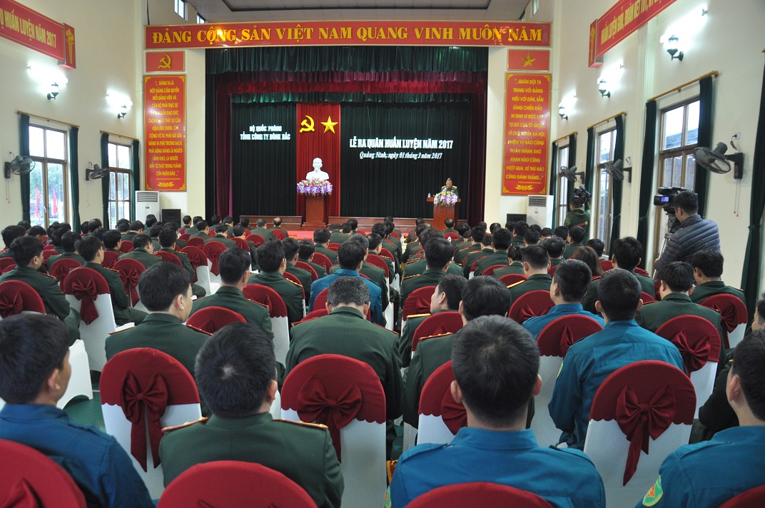 Quang cảnh lễ ra quân huấn luyện năm 2017 của TCT Đông Bắc