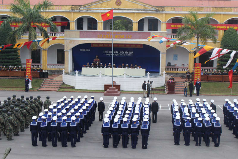Lữ đoàn hải quân đánh bộ 147 ra quân huấn luyện năm 2017.
