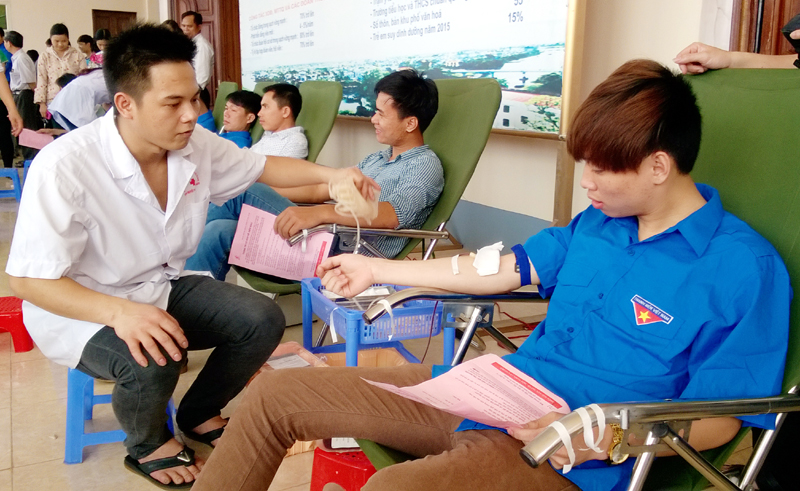 Huyện Đoàn Hải Hà tổ chức hiến máu tình nguyện.