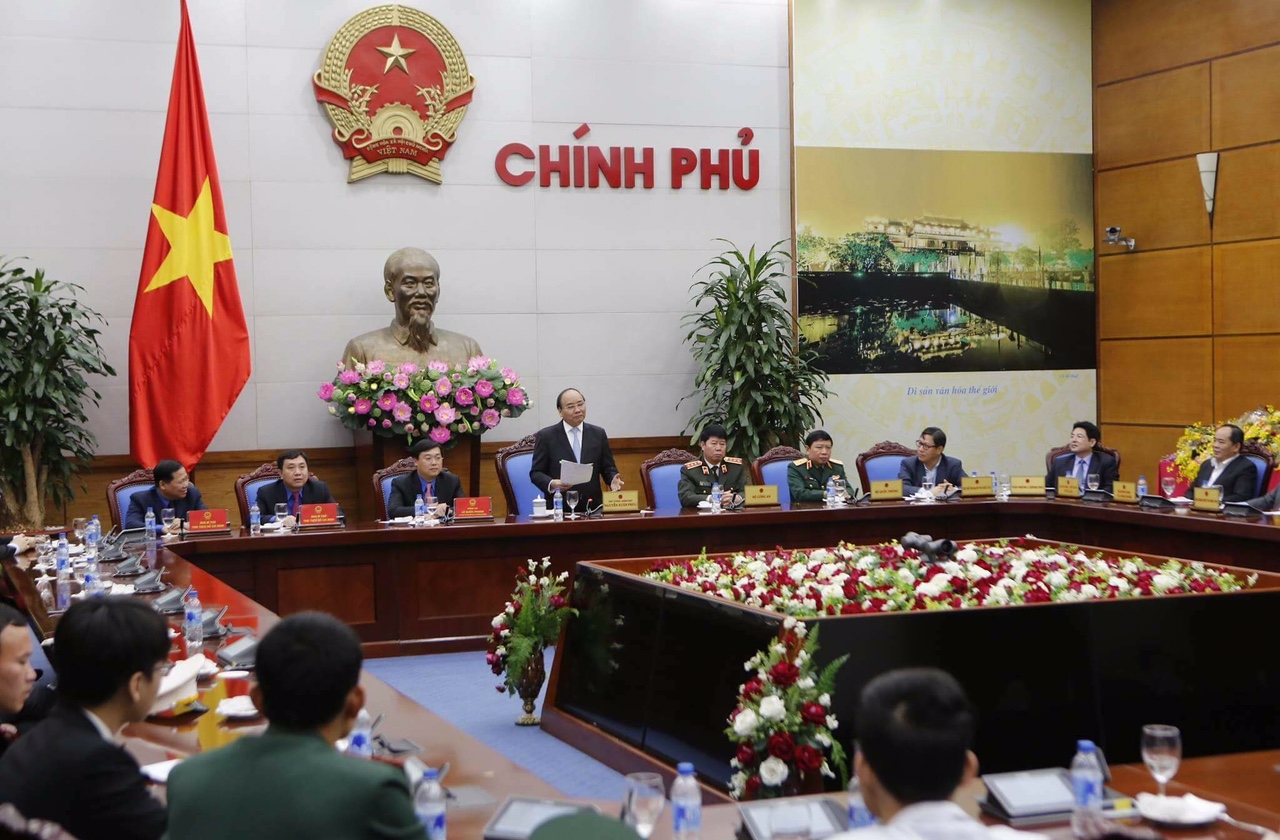 Thủ tướng Nguyễn Xuân Phúc phát biểu tại buổi gặp mặt (Ảnh: Minh Châu)