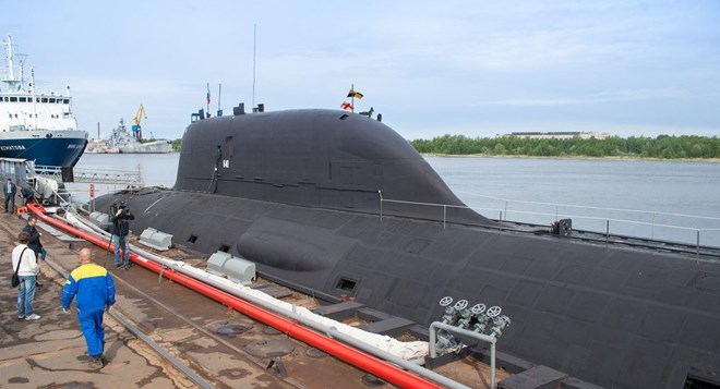 Tàu ngầm Kazan 885M của Nga. (Nguồn: Sputnik)