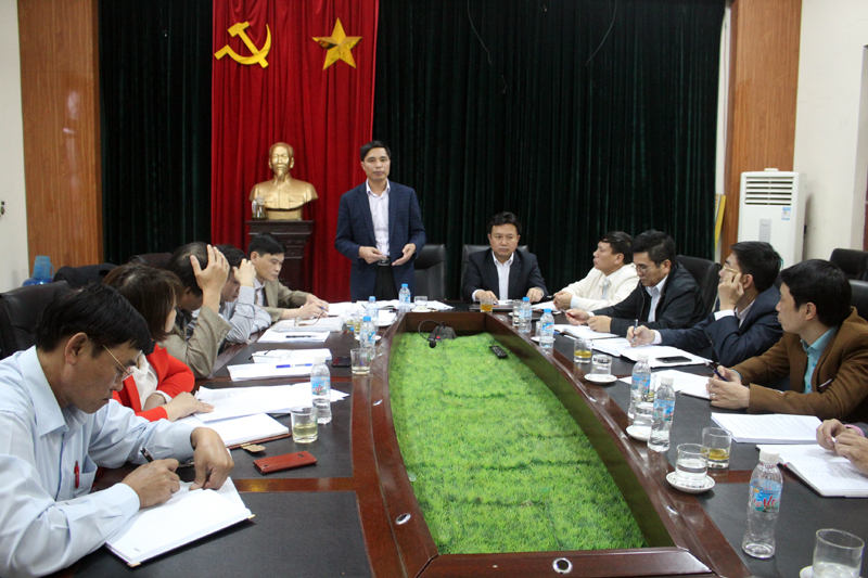 Đồng chí Vũ Văn Diện, Phó chủ tịch UBND tỉnh kết luận tại buổi làm việc