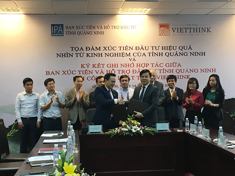 IPA Quảng Ninh và Công ty Luật TNHH Vietthink ký kết hợp tác