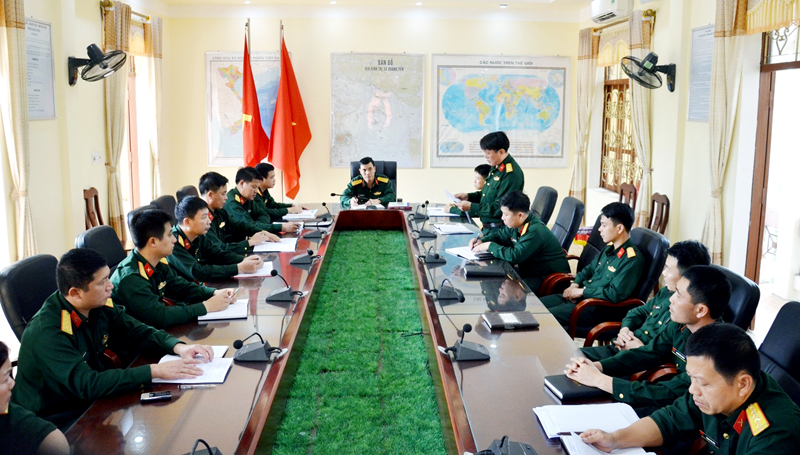 Ban CHQS TX Quảng Yên quán triệt, triển khai nhiệm vụ công tác quý II-2017. 