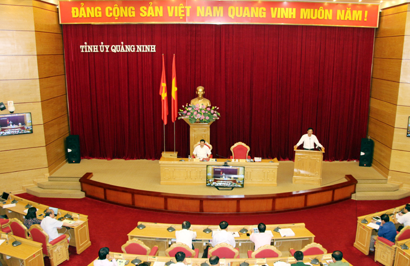 Buổi làm việc của Thường trực Tỉnh ủy với Huyện ủy Tiên Yên. 