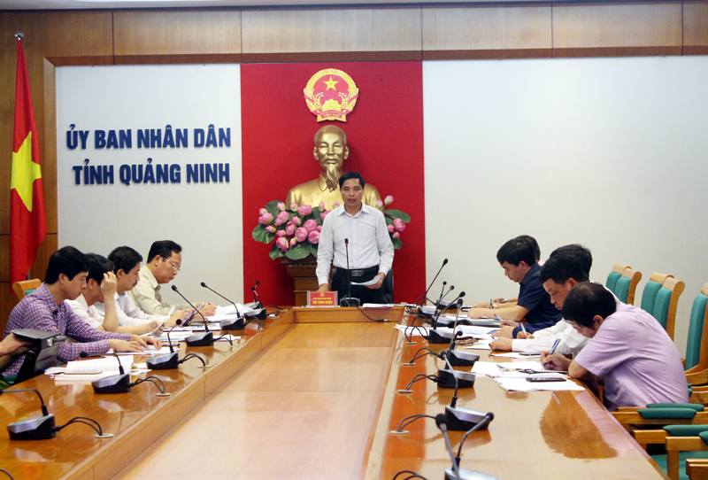 Đồng chí Vũ Văn Diện, Phó Chủ tịch UBND tỉnh phát biểu kết luận tại cuộc họp
