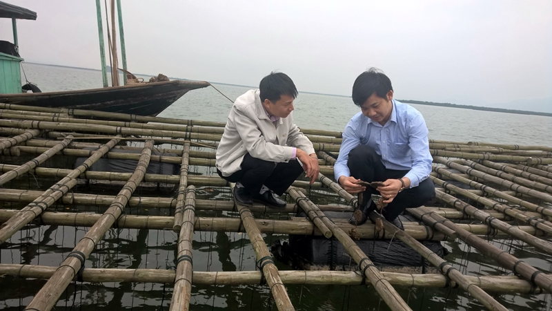Đoàn công tác Sở NN&PTNT kiểm tra tình hình dịch bệnh tại xã Tiên Lãng (huyện Tiên Yên).