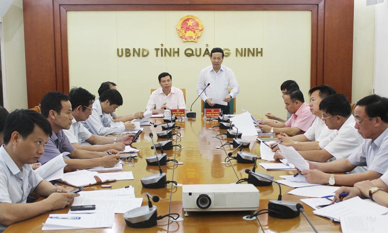 Đồng chí Nguyễn Văn Thành, Phó Chủ tịch UBND tỉnh chủ trì cuộc họp.