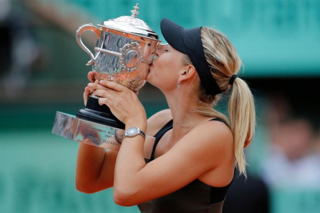  Sharapova bị ban tổ chức Roland Garros từ chối trao suất đặc cách. Ảnh: Internet.