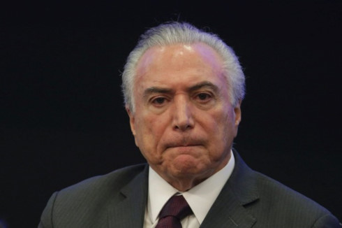 Tổng thống Brazil Temer. Ảnh: afr.com.