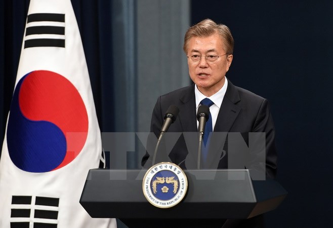 Tân Tổng thống Hàn Quốc Moon Jae-in. (Nguồn: AFP/TTXVN)