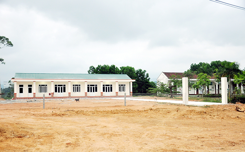 Điểm Trường mầm non Thán Phún được xây dựng mới khang trang.