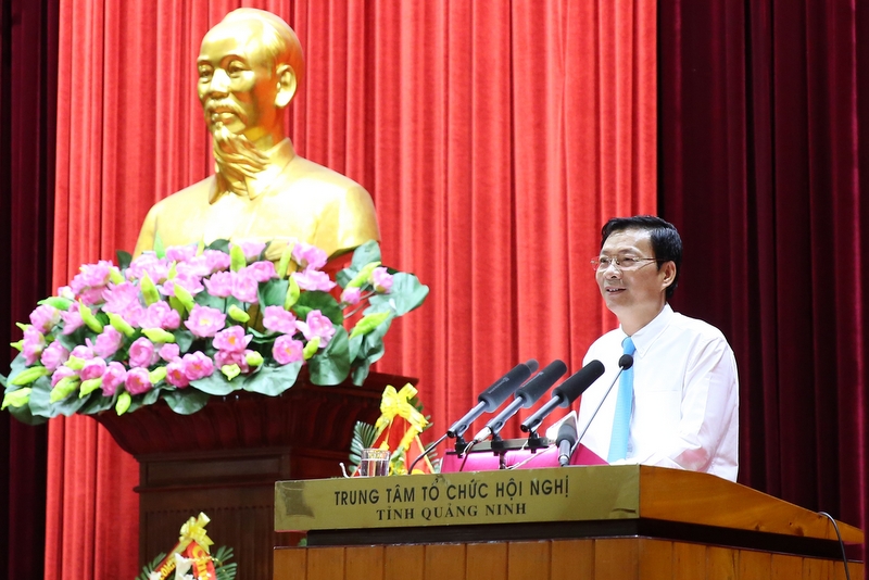 Đồng chí Nguyễn Văn Đọc, Bí thư Tỉnh ủy, Chủ tịch HĐND tỉnh phát biểu tại lễ kỷ niệm.