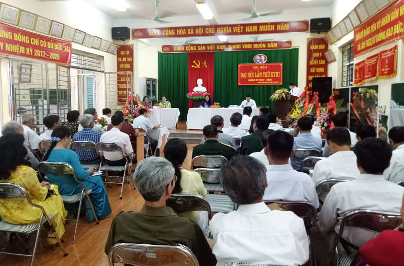 đại hội điểm là chi bộ khu 9, phường Quang Trung được tổ chức vào ngày 18/6 