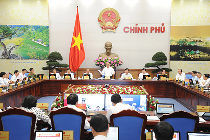 Quang cảnh phiên họp Chính phủ thường kỳ tháng 6/2017. Ảnh: VGP/Quang Hiếu