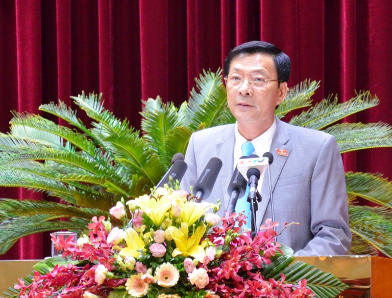 Đồng chí Nguyễn Văn Đọc, Bí thư Tỉnh ủy, Chủ tịch HĐND tỉnh phát biểu bế mạc 