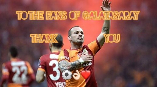  Trên trang cá nhân của mình, Sneijder đã thông báo chia tay Galatasaray