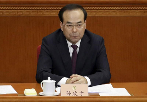 Cựu Bí thư thành ủy thành phố Trùng Khánh Tôn Chính Tài. Ảnh: Reuters