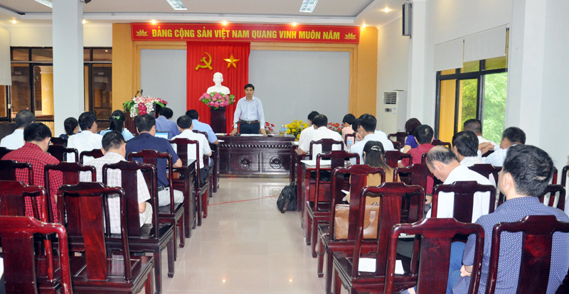 Đồng chí Vũ Văn Diện, Phó Chủ tịch UBND tỉnh kết luận tại buổi làm việc