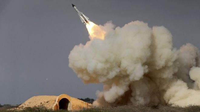 Mỹ cho rằng các vụ thử tên lửa của Iran vi phạm các nghị quyết của LHQ. (Ảnh: BBC).
