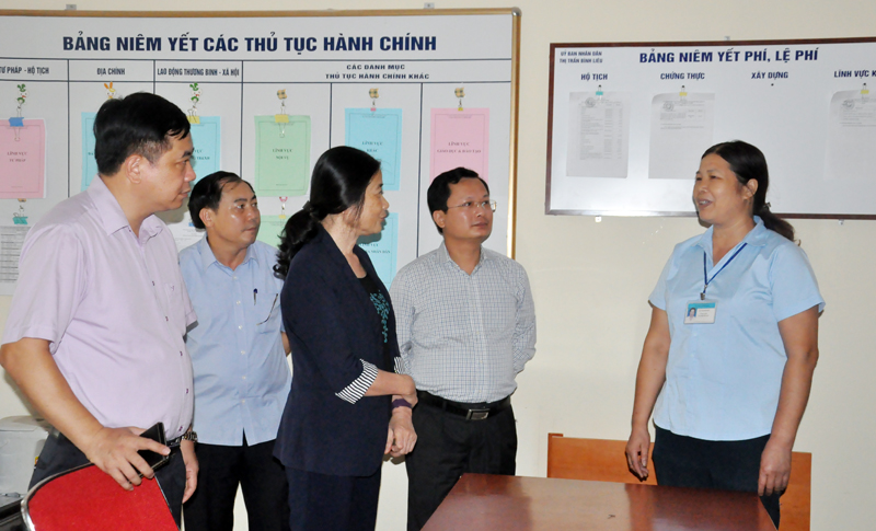 Đoàn công tác kiểm tra công tác xây dựng công trình Trưởng Mầm non Thị trấn Bình Liêu, huyện Bình Liêu 