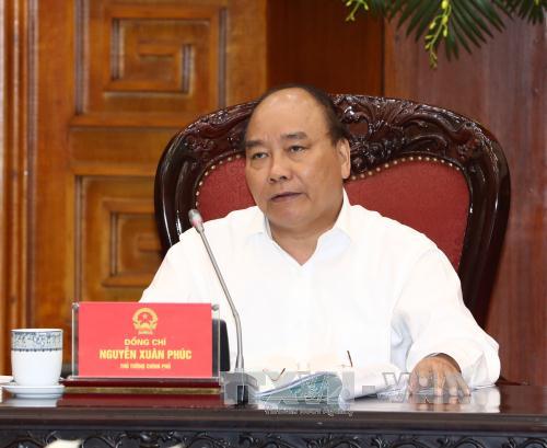 Thủ tướng Nguyễn Xuân Phúc phát biểu tại phiên họp. Ảnh: Thống Nhất/TTXVN