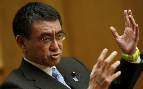 Tân Ngoại trưởng Nhật Bản Taro Kono. Ảnh: Arabiya.