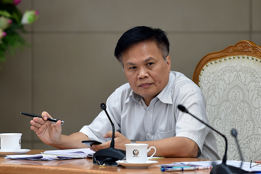 TS Nguyễn Đình Cung, Viện trưởng CIEM phát biểu tại buổi kiểm tra. - Ảnh: VGP