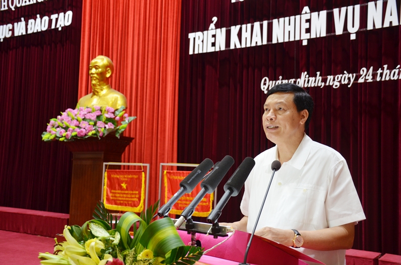 Đồng chí Nguyễn Đức Long, Phó Bí thư tỉnh uỷ, Chủ tịch UBND tỉnh phát biểu chỉ đạo hội nghị