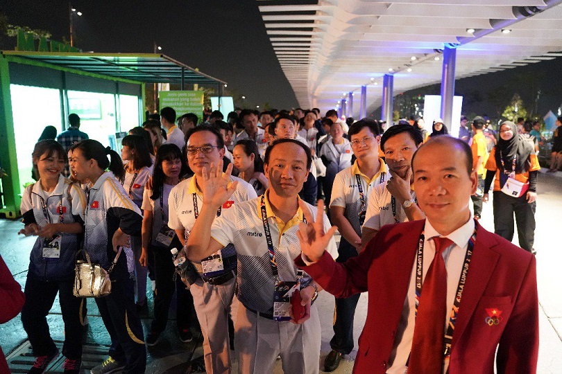 越南体育代表团最后一批教练和运动员。