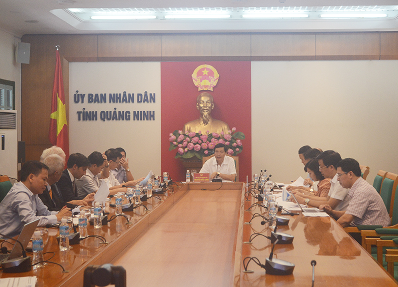Đồng chí Nguyễn Đức Long, Chủ tịch UBND tỉnh kết luận buổi làm việc