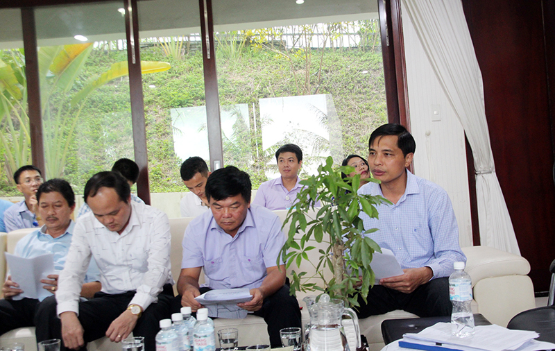 Đồngg chí Vũ Văn Diện, Phó Chủ tịch UBND tỉnh chỉ đạo tại buổi làm việc