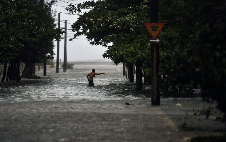 Ngập lụt tại Havana ngày 9/9/2017 (Ảnh: AFP)