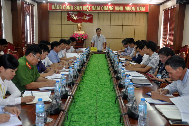 Đồng chí Cao Tường Huy, Uỷ viên BTV Tỉnh uỷ, Trưởng Ban Tuyên giáo Tỉnh uỷ kết luận buổi làm việc
