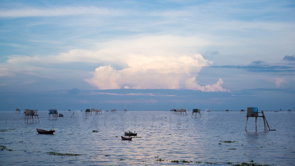 Biển Đồng Châu cách thành phố Thái Bình 30km theo quốc lộ 39B. Biển Đồng Châu yên bình, đem tới cho du khách những trải nghiệm khác biệt. (Ảnh: Minh Sơn/Vietnam+)