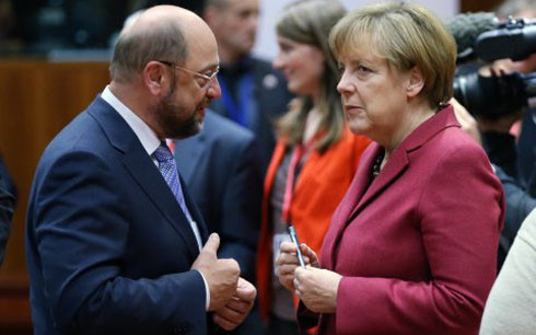 Hai ứng viên Martin Schulz và Angela Merkel là những đối thủ “một chín một mười” trong cuộc đua vào chức Thủ tướng Đức (Ảnh: Business Insider)