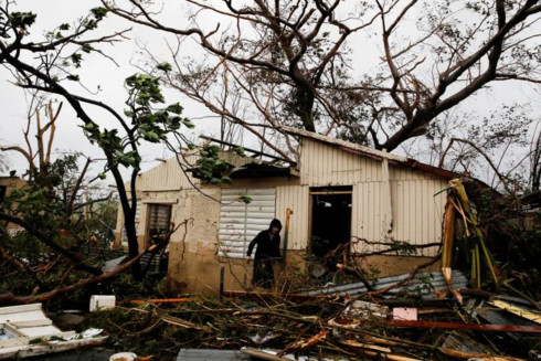 Hậu quả bão Maria ở Puerto Rico. Ảnh: Reuters.