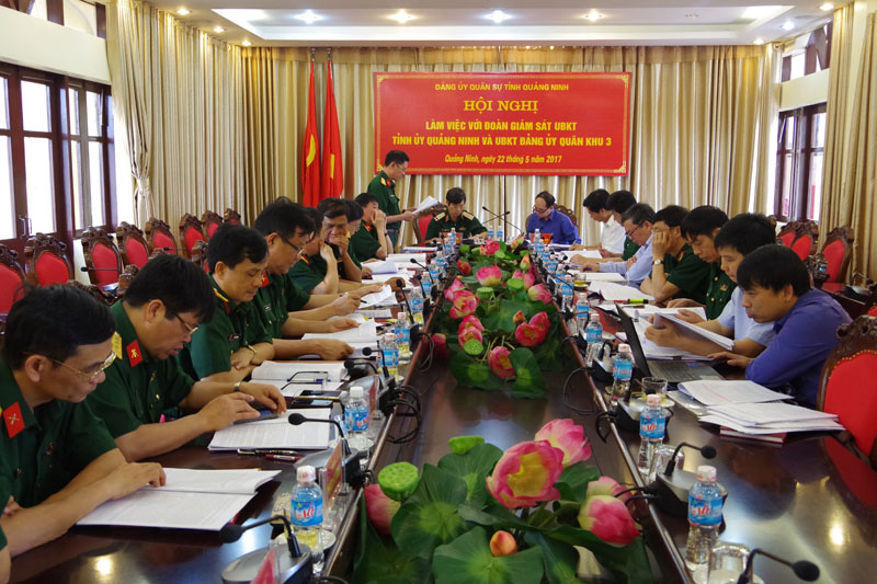 Đoàn giám sát UBKT Tỉnh ủy Quảng Ninh và UBKT Đảng ủy Quân khu 3 tại Bộ CHQS tỉnh
