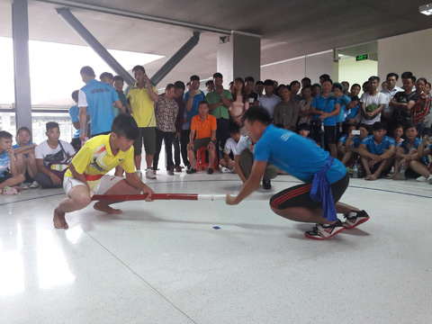 Thi đấu đẩy gậy nam môn thi của Đại hội TDTT tỉnh Quảng Ninh lần thứ VIII-2018