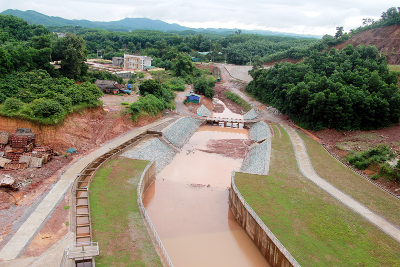 Dự án hồ chứa nước Khe Cát, xã Hải Lạng, Tiên Yên đã cơ bản được hoàn thành