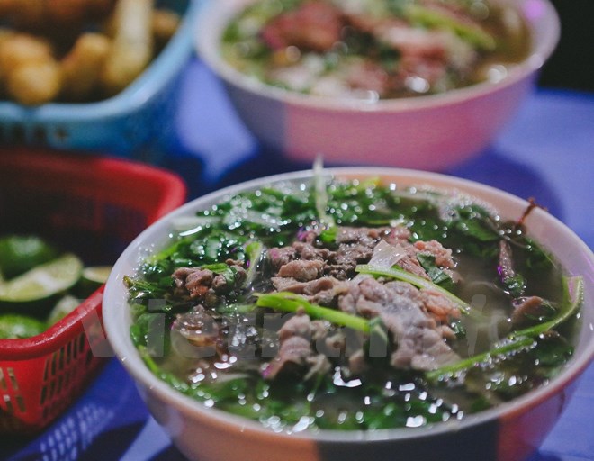 Phở, món ăn quốc hồn quốc túy của Việt Nam. (Ảnh: Lê Minh Sơn/Vietnam+)