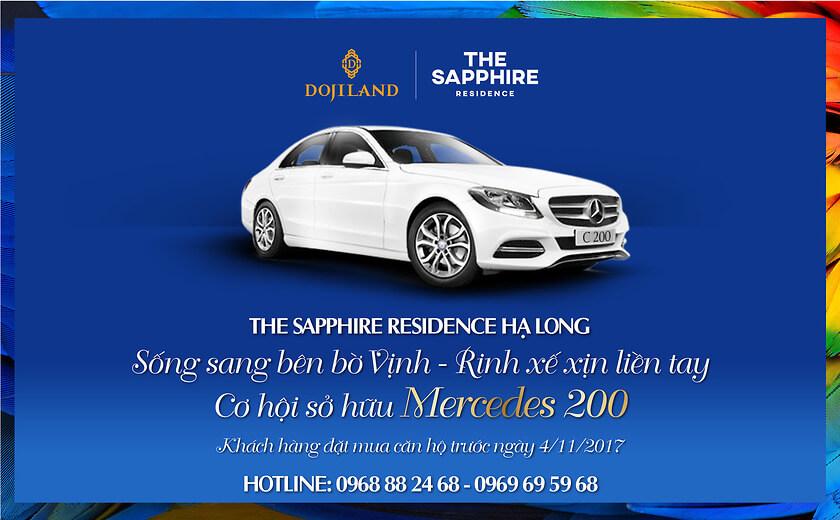 Chương trình “Sống sang bên bờ Vịnh – Rinh xế xịn liền tay” dành riêng cho khách hàng sở hữu căn hộ The Sapphire Residence Hạ Long trước ngày 04/11/2017