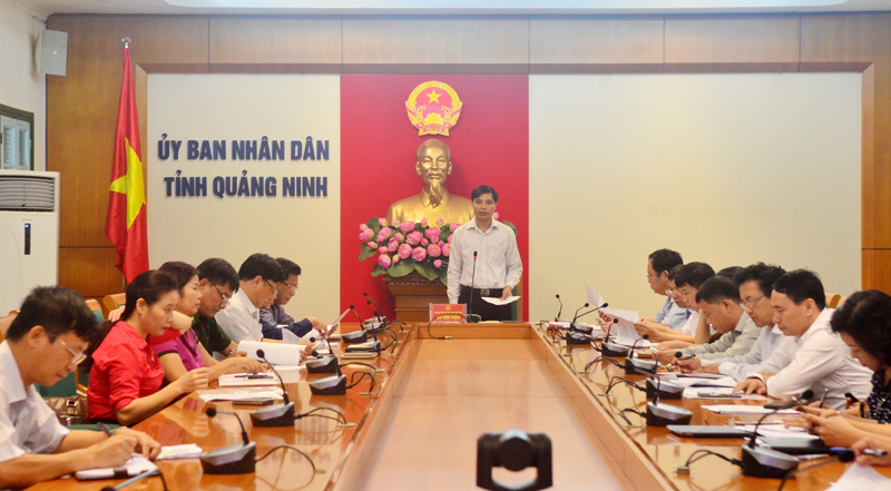 Đồng chí Vũ Văn Diện, Phó Chủ tịch UBND tỉnh phát biểu tại hội nghị.