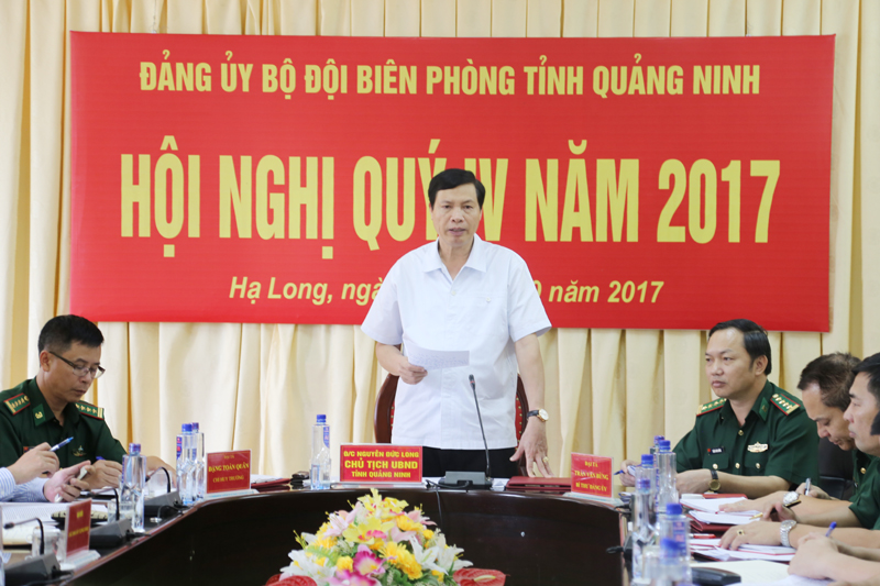 Đồnng chí Nguyễn Đức Long, Chủ tịch UBND tỉnh phát biểu chỉ đạo tại cuộc họp