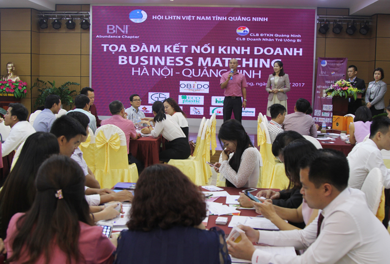Hội LHTN tỉnh Quảng Ninh phối hợp với Tổ chức Kết nối thương mại toàn cầu Hà Nội (BNI) tổ chức chương trình tọa đàm kết nối doanh nghiệp Quảng Ninh - Hà Nội.