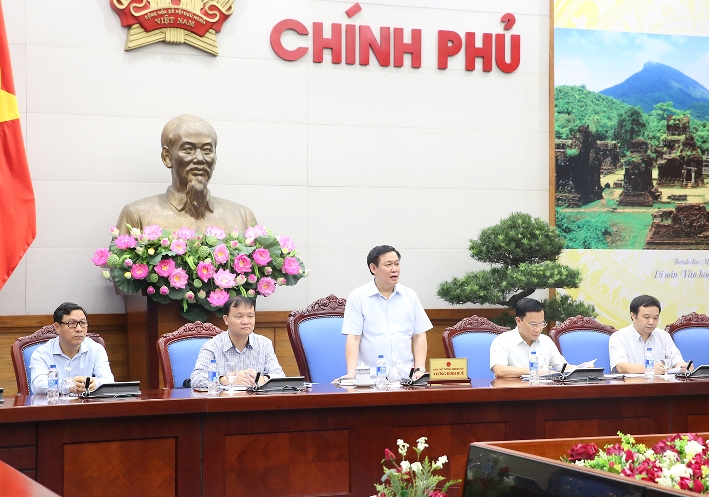 Phó Thủ tướng Vương Đình Huệ chủ trì phiên họp đánh giá công tác điều hành giá 9 tháng năm 2017 (Ảnh: Mạnh Hùng)
